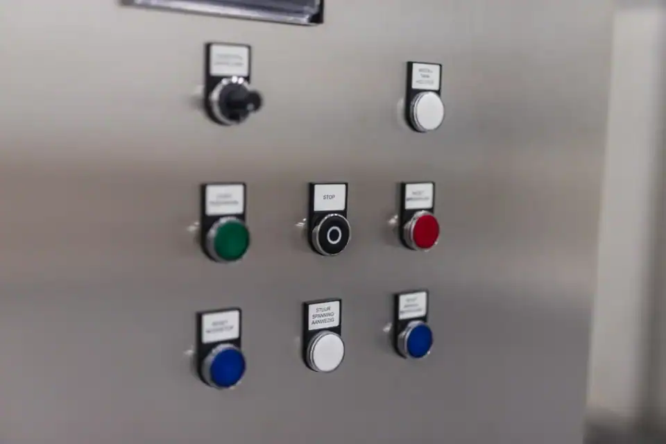 Mobiel procesvat bedieningsknoppen detail