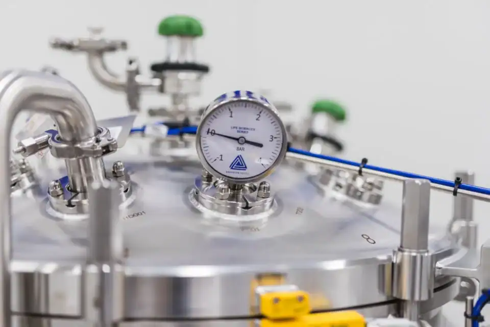 Mobiel procesvat manometer bovenzijde
